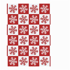 Snowflake Red White Small Garden Flag (two Sides)