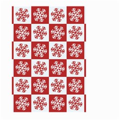 Snowflake Red White Large Garden Flag (two Sides)