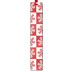 Snowflake Red White Large Book Marks by HermanTelo