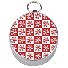 Snowflake Red White Silver Compasses by HermanTelo