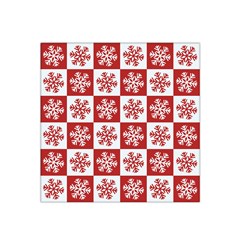 Snowflake Red White Satin Bandana Scarf by HermanTelo