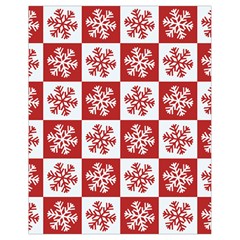 Snowflake Red White Drawstring Bag (small) by HermanTelo