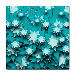 Stars Christmas Ice 3d Tile Coasters by HermanTelo