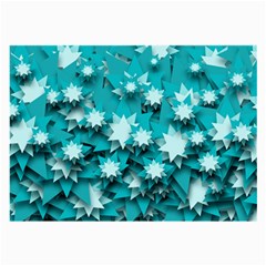 Stars Christmas Ice 3d Large Glasses Cloth (2 Sides) by HermanTelo