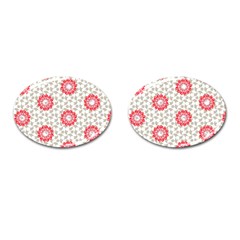 Stamping Pattern Red Cufflinks (oval) by HermanTelo