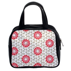 Stamping Pattern Red Classic Handbag (two Sides)