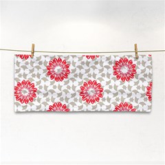 Stamping Pattern Red Hand Towel