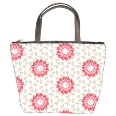 Stamping Pattern Red Bucket Bag