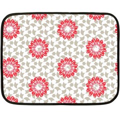 Stamping Pattern Red Double Sided Fleece Blanket (mini)  by HermanTelo