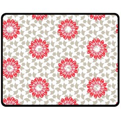 Stamping Pattern Red Fleece Blanket (medium) 