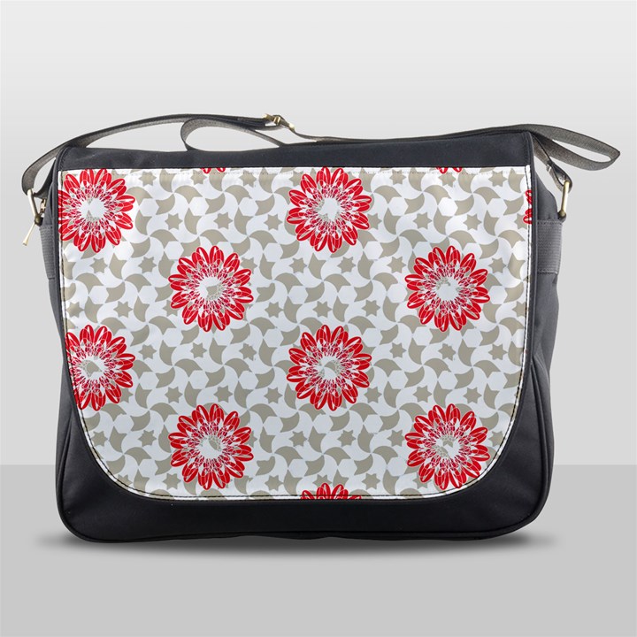 Stamping Pattern Red Messenger Bag