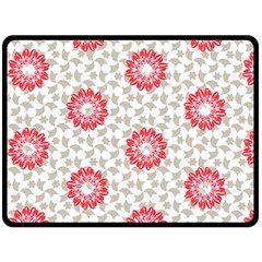 Stamping Pattern Red Double Sided Fleece Blanket (large)  by HermanTelo