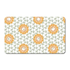 Stamping Pattern Yellow Magnet (rectangular) by HermanTelo