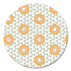 Stamping Pattern Yellow Magnet 5  (round)