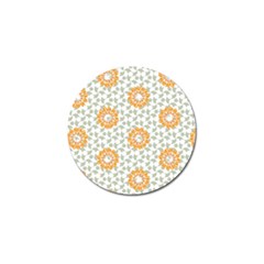 Stamping Pattern Yellow Golf Ball Marker (10 Pack)