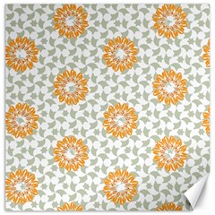 Stamping Pattern Yellow Canvas 16  X 16 