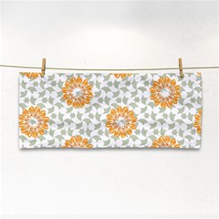 Stamping Pattern Yellow Hand Towel