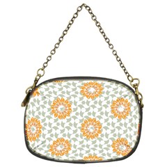 Stamping Pattern Yellow Chain Purse (two Sides)