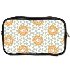 Stamping Pattern Yellow Toiletries Bag (two Sides)