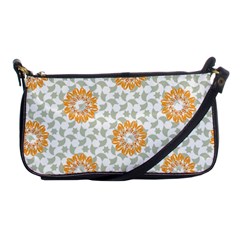 Stamping Pattern Yellow Shoulder Clutch Bag