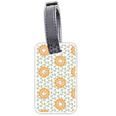 Stamping Pattern Yellow Luggage Tag (one Side) by HermanTelo