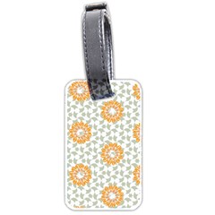 Stamping Pattern Yellow Luggage Tag (two Sides)