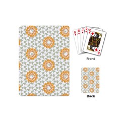 Stamping Pattern Yellow Playing Cards (mini) by HermanTelo