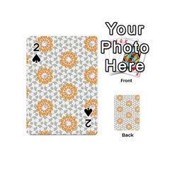 Stamping Pattern Yellow Playing Cards Double Sided (mini)