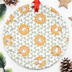 Stamping Pattern Yellow Ornament (round Filigree)