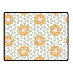 Stamping Pattern Yellow Double Sided Fleece Blanket (small) 