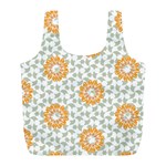 Stamping Pattern Yellow Full Print Recycle Bag (L) Front