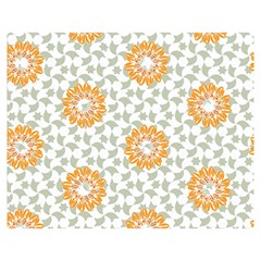 Stamping Pattern Yellow Double Sided Flano Blanket (medium) 