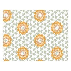 Stamping Pattern Yellow Double Sided Flano Blanket (large) 