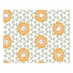 Stamping Pattern Yellow Double Sided Flano Blanket (Large)  Blanket Back