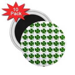 Shamrocks Clover Green Leaf 2 25  Magnets (10 Pack)  by HermanTelo