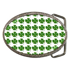 Shamrocks Clover Green Leaf Belt Buckles by HermanTelo