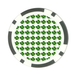 Shamrocks Clover Green Leaf Poker Chip Card Guard (10 Pack) by HermanTelo