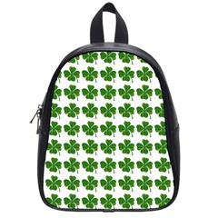 Shamrocks Clover Green Leaf School Bag (small)