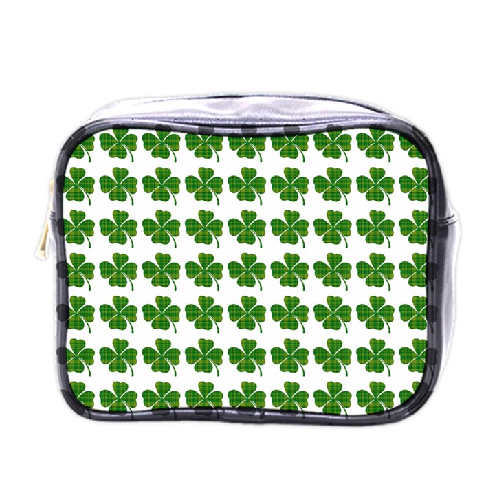 Shamrocks Clover Green Leaf Mini Toiletries Bag (One Side)