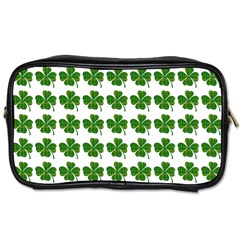 Shamrocks Clover Green Leaf Toiletries Bag (two Sides) by HermanTelo