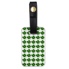 Shamrocks Clover Green Leaf Luggage Tag (one Side) by HermanTelo