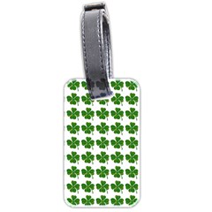 Shamrocks Clover Green Leaf Luggage Tag (two Sides) by HermanTelo