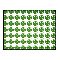 Shamrocks Clover Green Leaf Double Sided Fleece Blanket (small) 