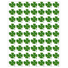 Shamrocks Clover Green Leaf Drawstring Bag (small)