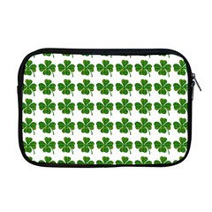 Shamrocks Clover Green Leaf Apple Macbook Pro 17  Zipper Case by HermanTelo