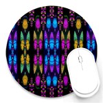 Raining Roses And Lotus Flowers Round Mousepads Front