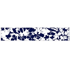 Navy & White Floral Design Large Flano Scarf  by WensdaiAmbrose