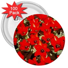 Columbus Commons Red Tulips 3  Buttons (100 Pack)  by Riverwoman