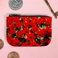 Columbus Commons Red Tulips Mini Coin Purse by Riverwoman