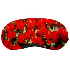 Columbus Commons Red Tulips Sleeping Mask by Riverwoman